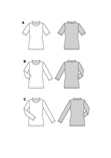 Patron Burda n°5876 : T-shirt
