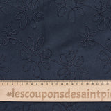 Suédine scuba brodée bleu marine