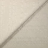 Voile de soie à bandes satin blanc cassé