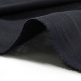 100% midnight blue linen