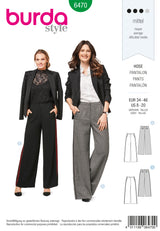 Patron Burda n°6470 : Pantalon jambes droites