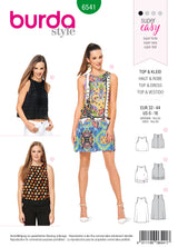 Patron Burda n°6541 : Top & Robe ample facile