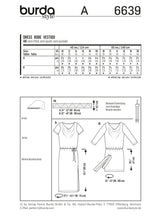 Patron N°6639 Burda: Robe bénitier
