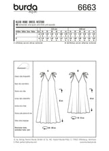 Patron N°6663 Burda : Robe d'été