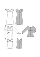Patron N°6685 Burda : Robe et top taille haute