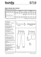 Patron n°6719: Pantalon de jogging