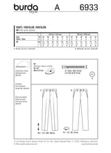 Patron n°6933 : Pantalon pour Homme