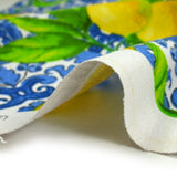 Limones impresos de Policotton y fondo blanco AzuleJos