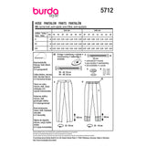 Patron Burda n°5712 : Pantalon