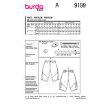 Patron Burda kids n°9199 : Pantalon