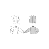 Patron Burda n°5698 : Gilet & veste