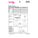 Patron Burda n°5690 : Jupe