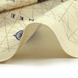 Polycoton imprimé navigation maritime fond beige