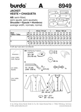 Patron n°8949 : Veste