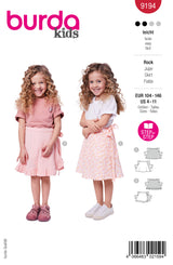 Patron Burda kids n°9194 : Jupe