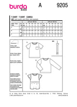 Burda Kids boss n ° 9205: T-shirt