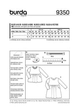 Patron Burda n°9350: Blouse enfant