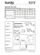 Patron N°9379 Burda : Robe fillette