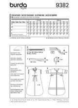 Patron N°9382 Burda : Sacs de couchage enfant