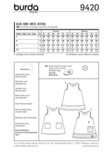 Patron n°9420 : Robe