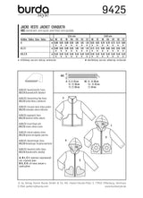 Patron n°9425 : Veste, Gilet à capuche