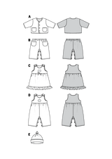 Patron n°9831 : Ensemble bébé fille