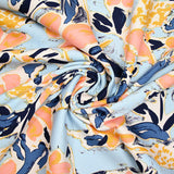 Satin de coton élasthanne Yuma bleu ciel