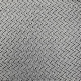 Dentelle polyester chevron gris fond argent