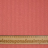 Jersey pointelle 100% coton corail