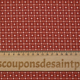 Popeline de coton imprimée mosaïque fond brique
