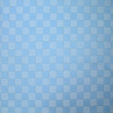 Popeline polycoton à damiers bleu