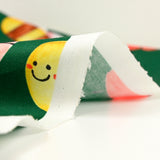 Algodón estampado El mundo de Lenny fondo verde oscuro