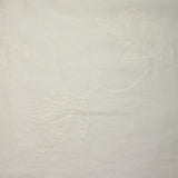 Crêpe viscose Lily brodé feuillage blanc cassé