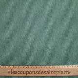 Velours polyester côtelé jade