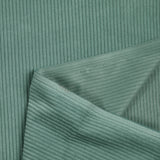 Velours polyester côtelé jade