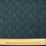 Mousseline de soie Lurex rayé fleurs bleu canard fond anthracite