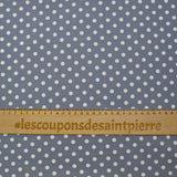 Coton imprimé pois 6mm gris