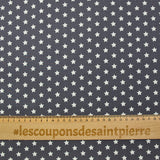 Coton imprimé étoile 1cm gris