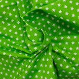 Coton imprimé étoile 1cm vert pistache