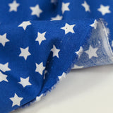 Coton imprimé étoile 1cm bleu électrique