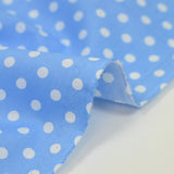 Coton imprimé pois 6mm bleu céruléen