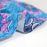Coton imprimé ethnique Venlo fond bleu