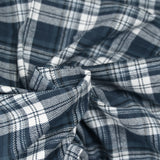 Flanelle de coton à carreaux Victor bleu jean's