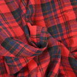Flanelle de coton à carreaux Arthur rouge