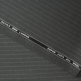 Tissu tailleur 100% laine Super 140's rayé fond anthracite