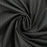 Tissu tailleur 100% laine Super 140's rayé fond anthracite