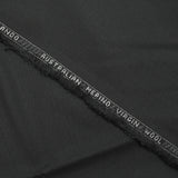 Tissu tailleur laine mélangée sergé Bergame noir