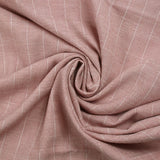 Polyviscose et lin rayé Maud fond rose poudré
