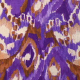 Polyester tissé imprimé ikat de brume violet