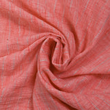Chambray rayure Lurex Manon fond corail